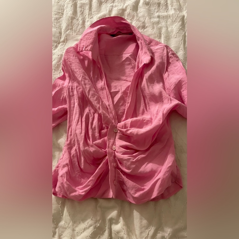 Zara half button up